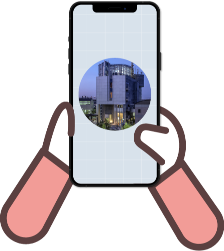 指定した大阪市内の5スポットにあるQRコードを読取、スタンプを集める。